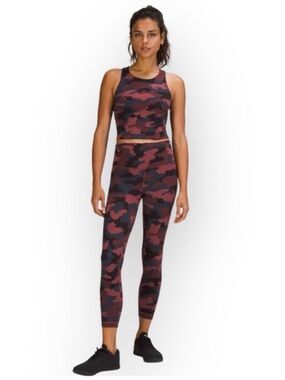 Lululemon Wunder Train High-Rise Tight Camo Smoky Red Night Sea size 6 Like New